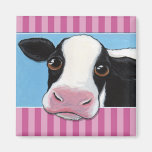 Cute Whimsical Cow Magnet magnets