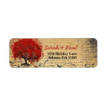 Cute Whimsical Heart Leafed Tree Red Pink Dots