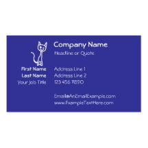 Cute White Cat. Business Card Templates