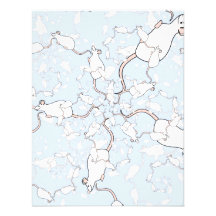 Cute White Mouse Pattern. Mice on Blue. Custom Announcement