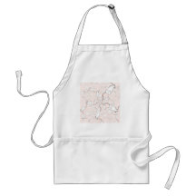 Cute White Mouse Pattern. Mice on Pink. Apron