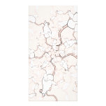 Cute White Mouse Pattern. Mice on Pink. Photo Greeting Card