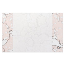 Cute White Mouse Pattern. Mice on Pink. Custom Stationery