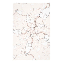 Cute White Mouse Pattern. Mice on Pink. Stationery Design