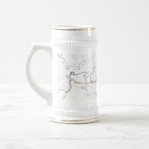 Cute White Mouse Pattern. Mice on White. Mug