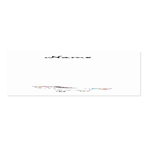 Cute white rainbow unicorn business card template
