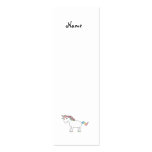 Cute white rainbow unicorn business card template
