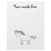 Cute white rainbow unicorn