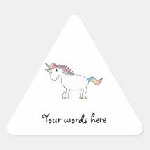 Cute white rainbow unicorn sticker