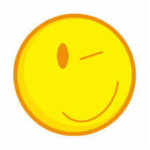 cute winking smiley face cut outs