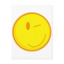 cute winking smiley face post card