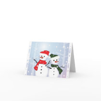 Cute Winter Wonderland  Christmas Snowman Card