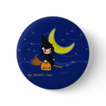 Cute witch! pinback button