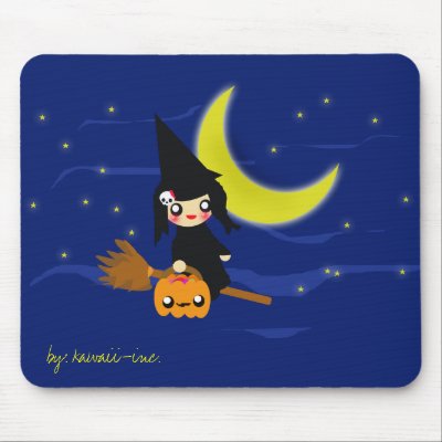 Cute witch mousepad! by kawaii