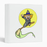 Cute with in front of full moon 3 ring binder