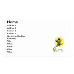 Cute with in front of full moon business cards