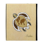 Cute World Map Turtle On iPad Case