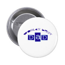 Cute, "Worlds Best Dad" Pinback Buttons