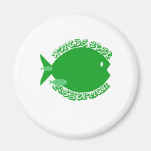 Cute, "Worlds Best Fisherman" Fridge Magnet
