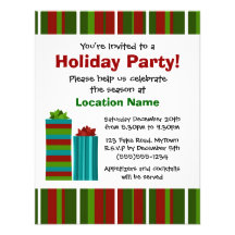 Cute Wrapped Presents Holiday Party Invitation