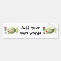 Cute X-ray fish playing the xylophone Bumper Stickers