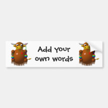 Cute yak with yo-yos bumper sticker
