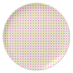 Cute Yellow and Pink X's plates