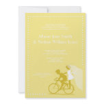CUTE Yellow Bicycle Couple Wedding Invitation