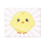 Cute yellow chick canvas print