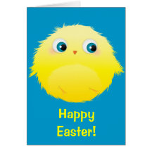 Cute Yellow Chick Easter Card