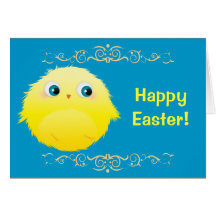 Cute Yellow Chick Easter Card