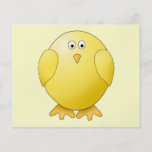 Cute Yellow Chick. Little Bird. Full Color Flyer