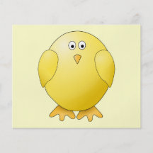 Cute Yellow Chick. Little Bird. Full Color Flyer