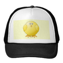 Cute Yellow Chick. Little Bird. Hats