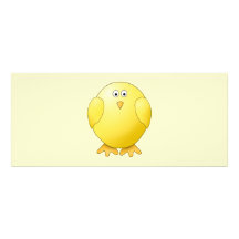 Cute Yellow Chick. Little Bird. Personalized Invitation