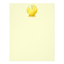 Cute Yellow Chick. Little Bird. Customized Letterhead