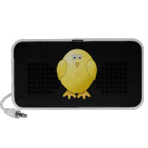 Cute Yellow Chick. Little Bird on Black. iPhone Speaker