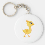 Cute Yellow Chick, Walking. Key Chains