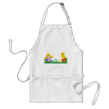 Cute yellow chicks and Easter eggs Apron