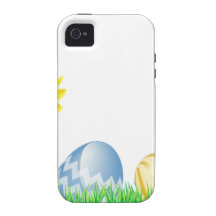 Cute yellow chicks and Easter eggs Case-Mate iPhone 4 Cases