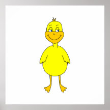 Cute Yellow Duck. Poster