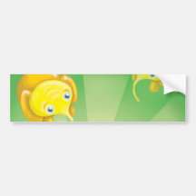 cute yellow elephant parade bumper sticker