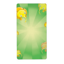 cute yellow elephant parade custom shipping labels
