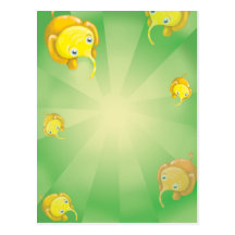 cute yellow elephant parade postcard