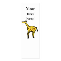 Cute yellow giraffe business card template