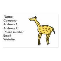 Cute yellow giraffe rectangle sticker