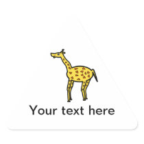 Cute yellow giraffe triangle sticker