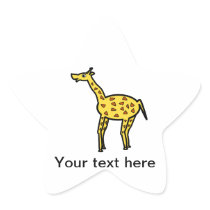 Cute yellow giraffe sticker