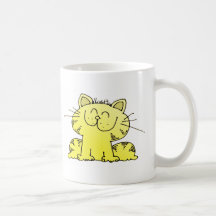 Cute Yellow Kitten Coffee Mugs