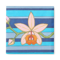 Cute Yellow Orchid Flower Custom fridge Magnet